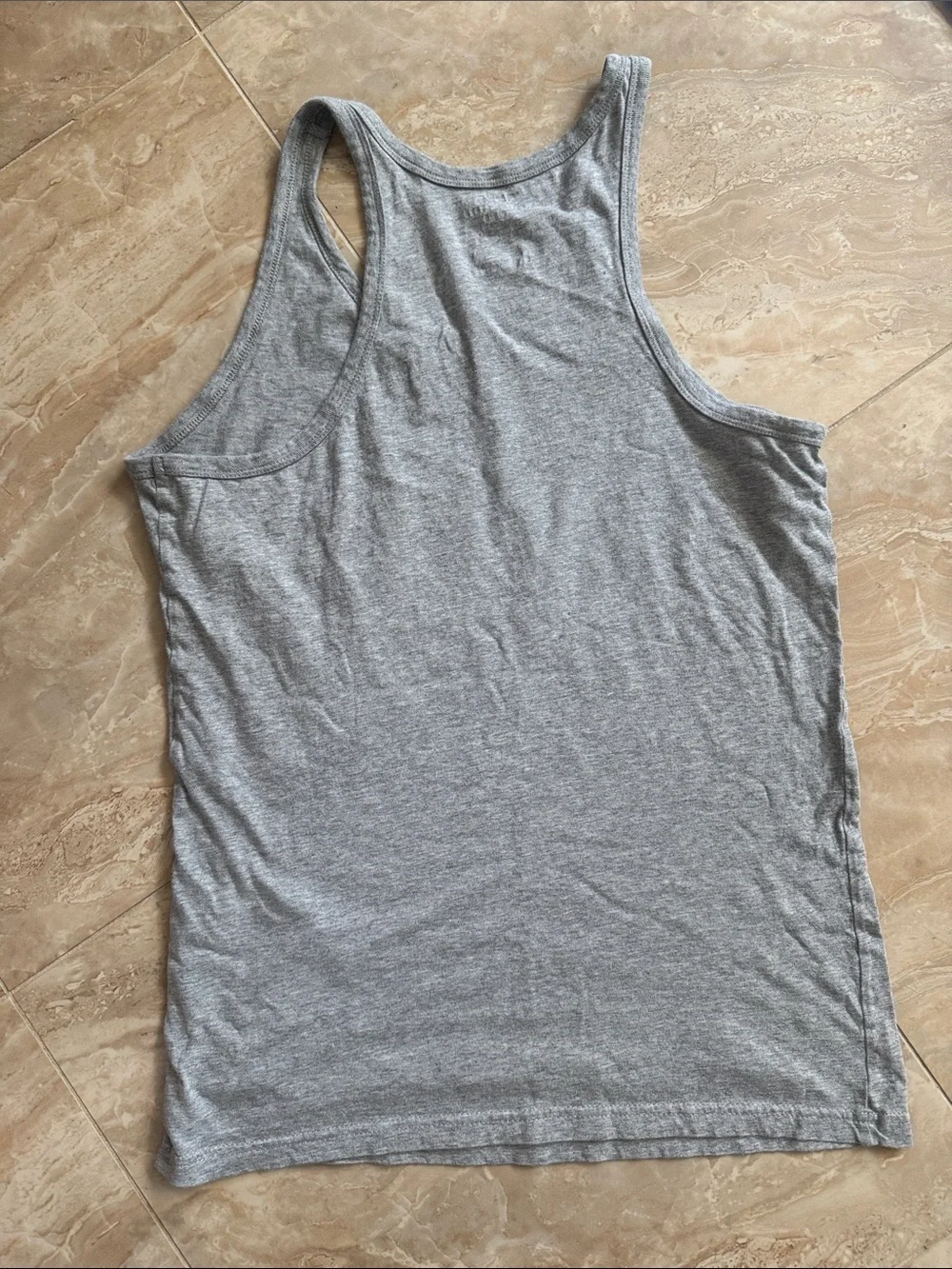 Polo by Ralph Lauren Light Gray Racerback Tank with Logo